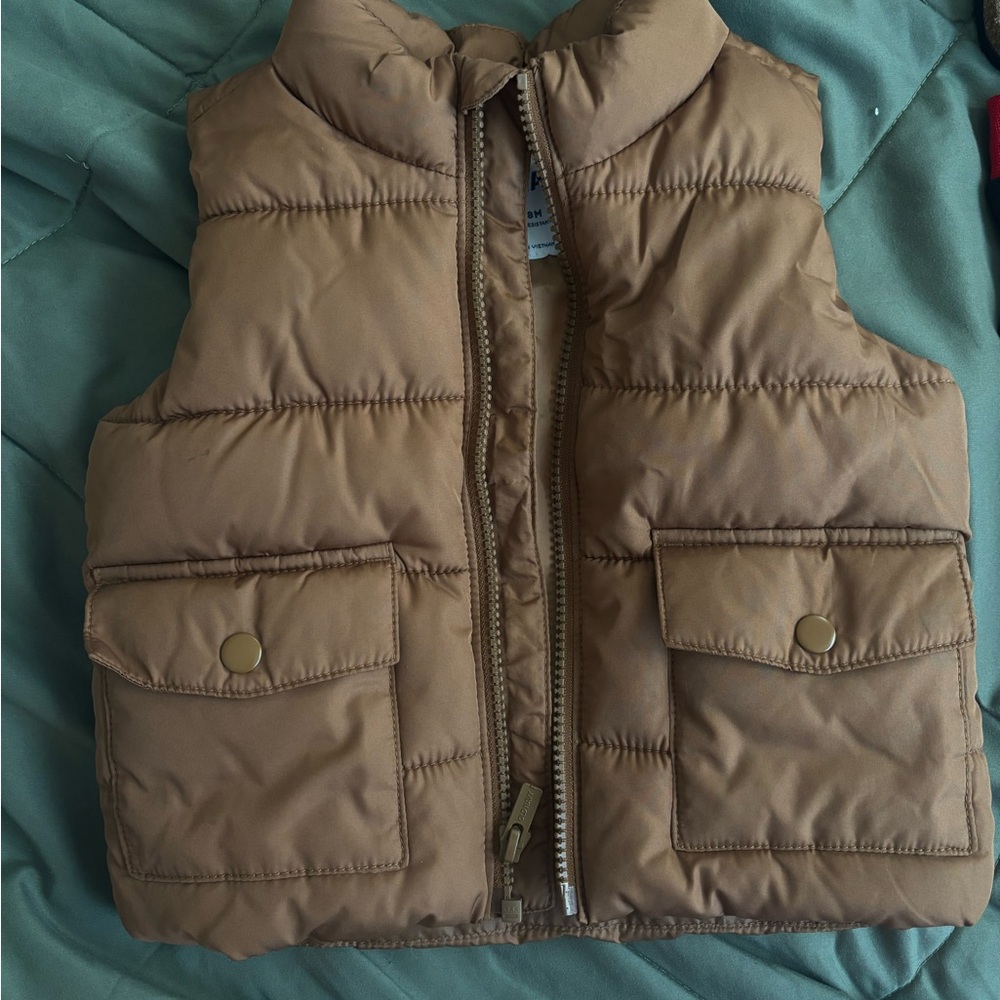 Old Navy Toddler Puffer Vest in Warm Brown